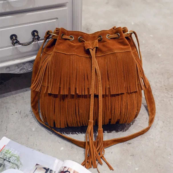 Fringe - Bolsa de Ombro Mensageiro Estilo Vintage Luxo